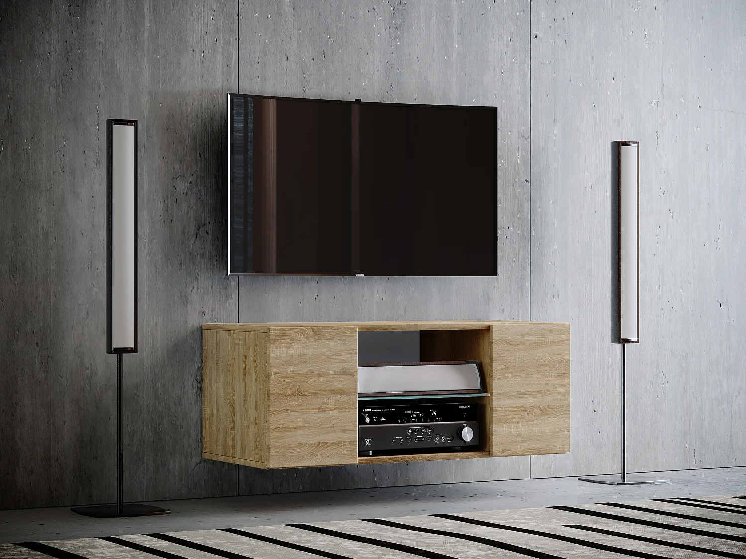 TV Furniture Jusa Sonoma Oak H. 40 x W. 95 x D. 36 cm