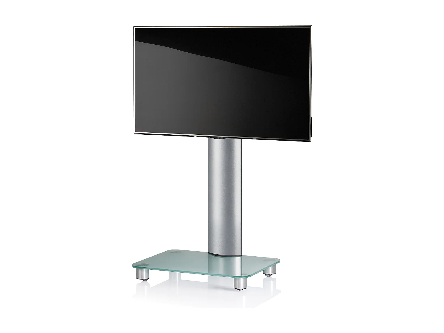 TV stand feet Bilano Matte glass H. 100 x W. 60 x D. 44 cm