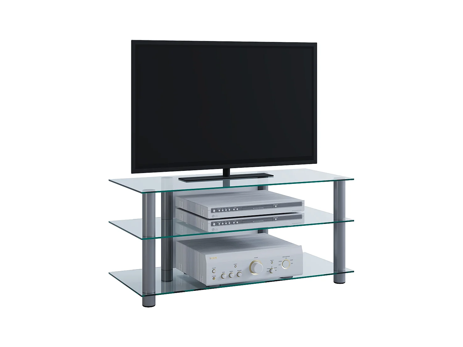 TV Meubels Fernseh Rack Alu Glass Netasa