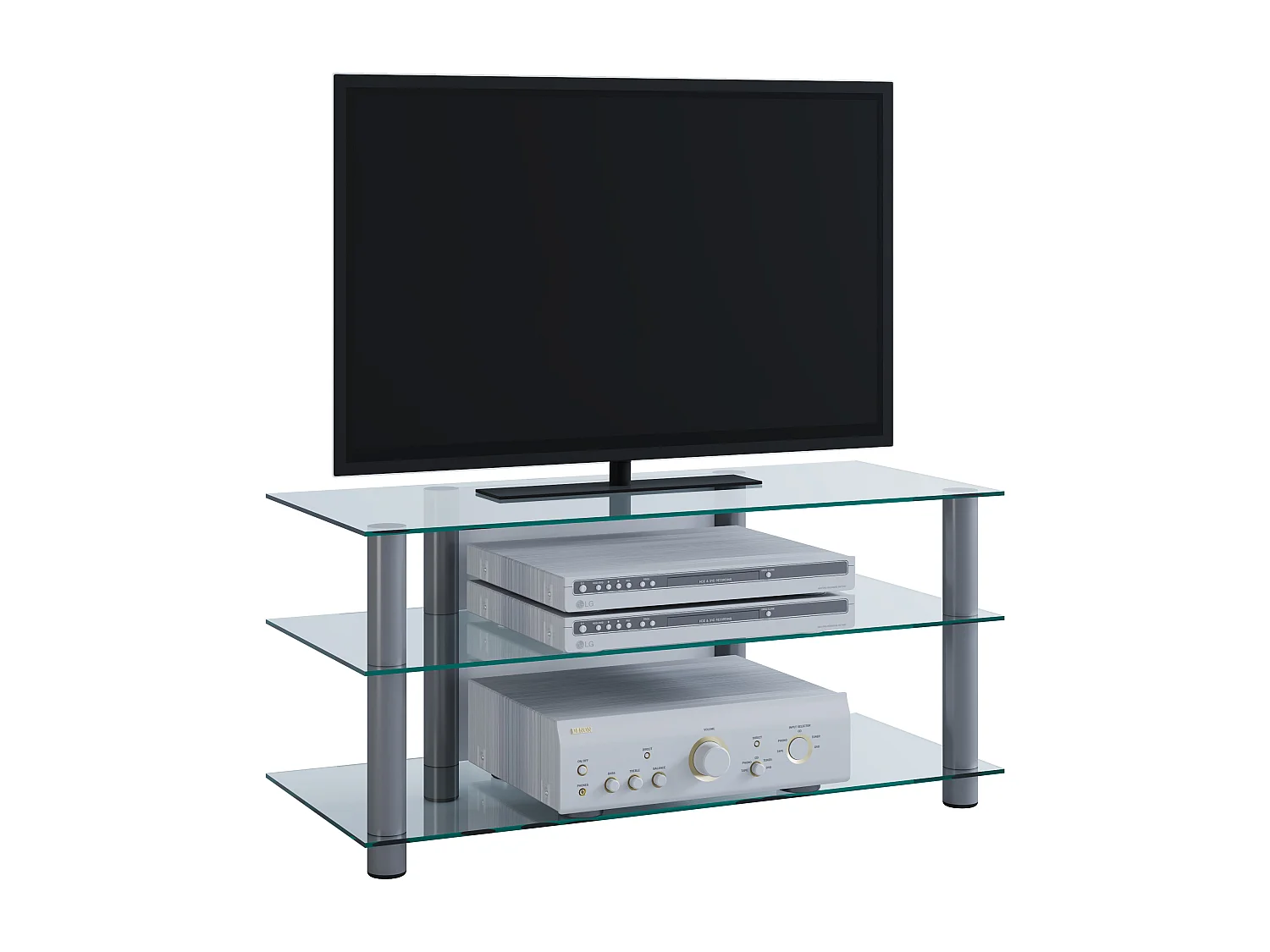 Mobili TV Fernseh Rack Alu Glass Netasa
