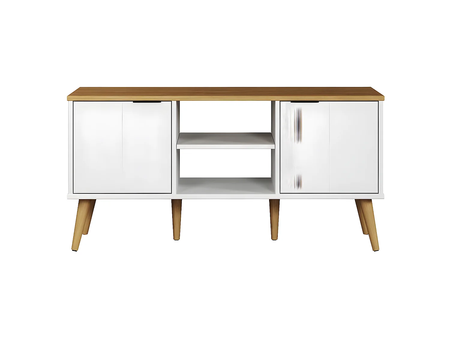 Paterno table TV blanc,miel.