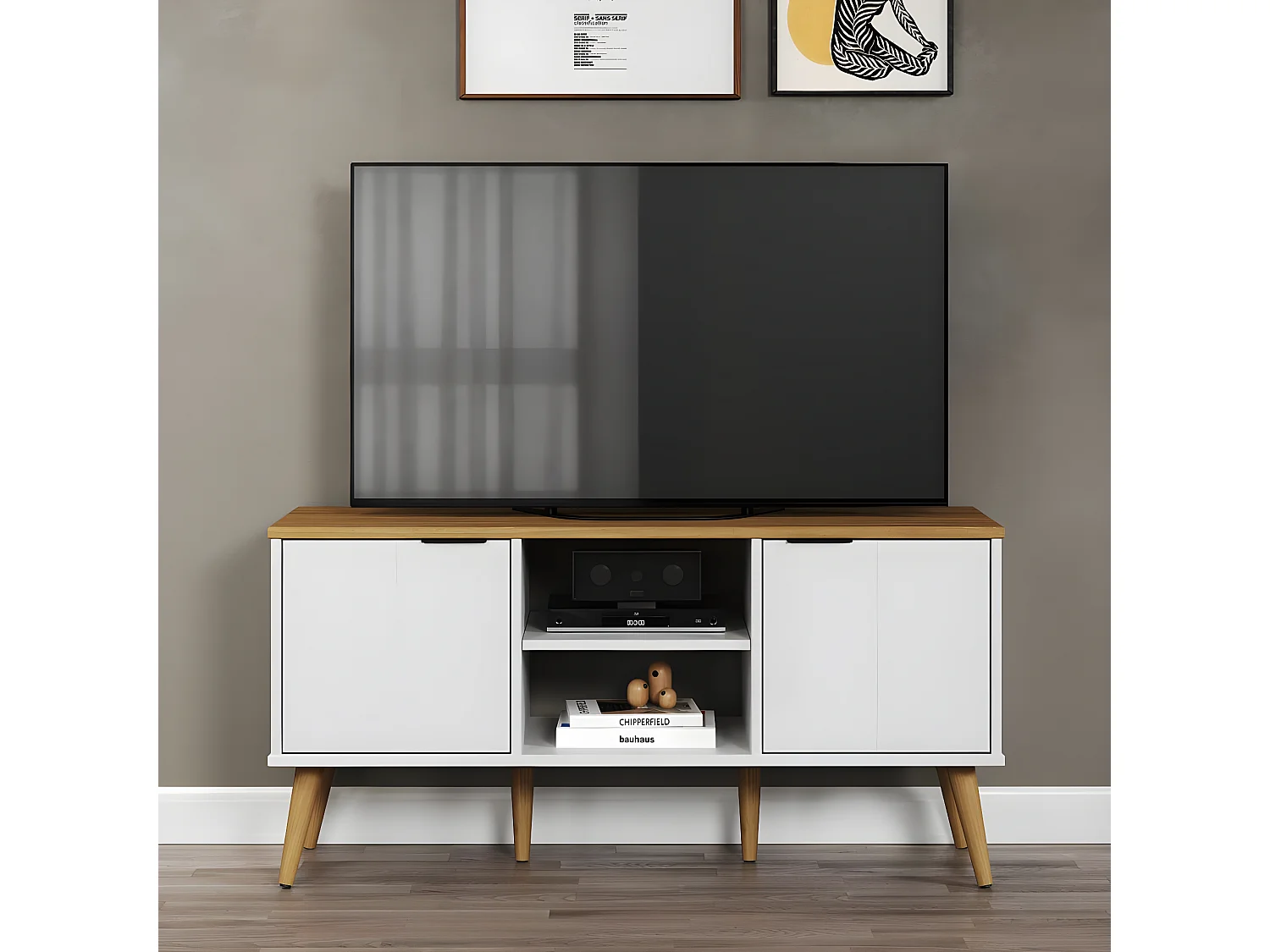 Paterno TV-meubel wit,honing.