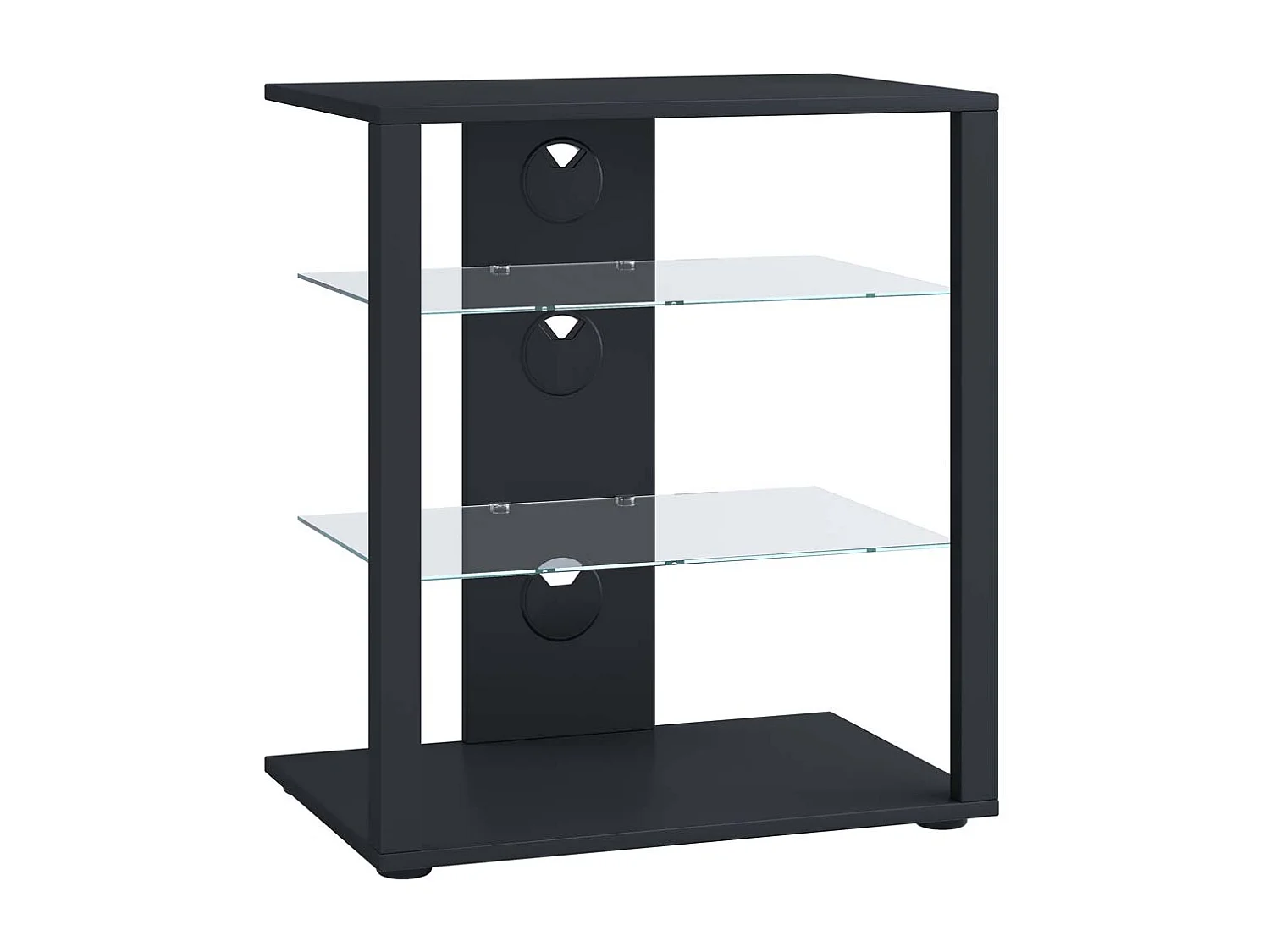 Hifi Furniture Folas Black H. 70 x W. 60 x D. 41 cm
