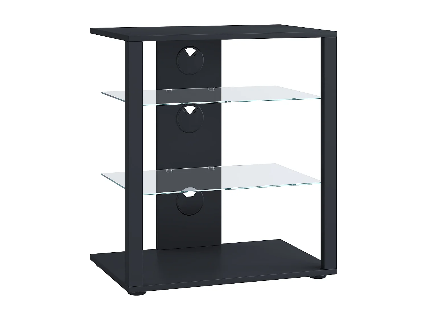 Hifi Furniture Folas Black H. 70 x W. 60 x D. 41 cm