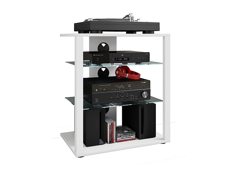 Hifi Möbel Rack Alu Glas Phono Mediaregal Folas
