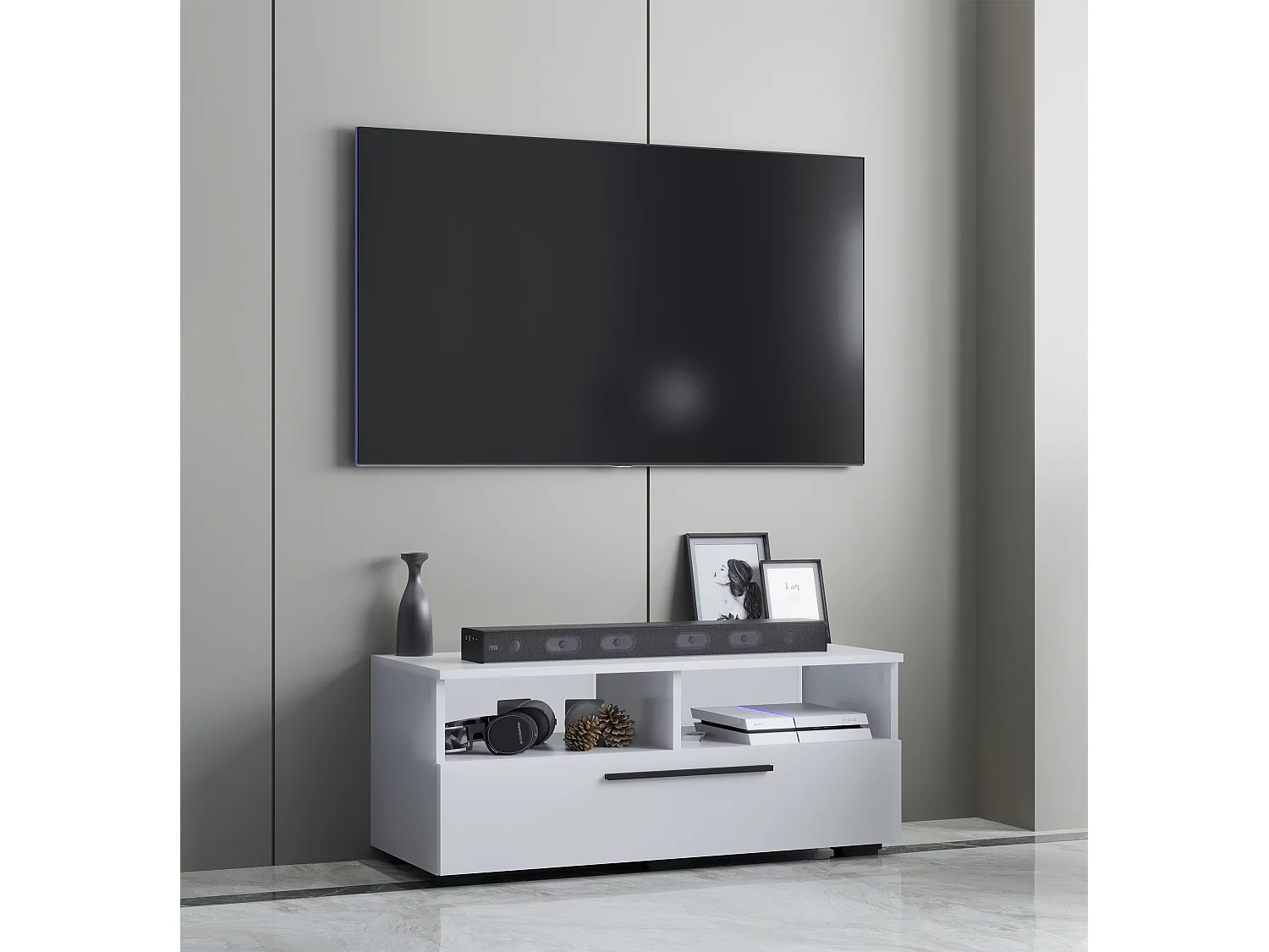 Holz TV Lowboard Möbel Fernsehschrank Arila L