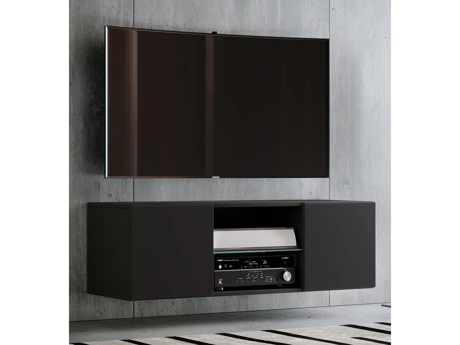 TV Wand Hänge Lowboard Fernsehschrank Jusa 115