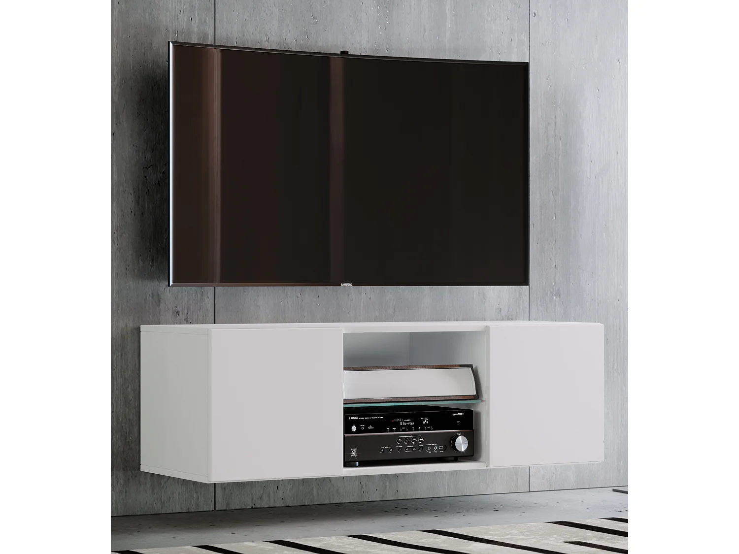 TV Furniture Jusa White H. 40 x W. 95 x D. 36 cm