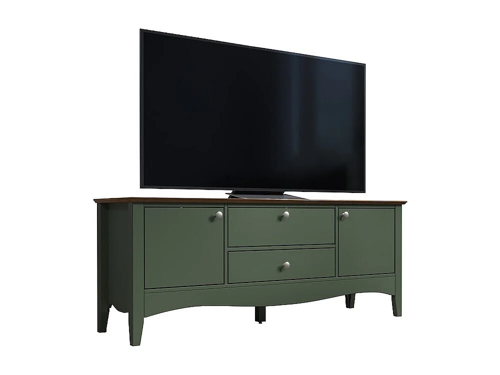 TV-meubel 3 deuren 1 lade groen en licht hout Elisa