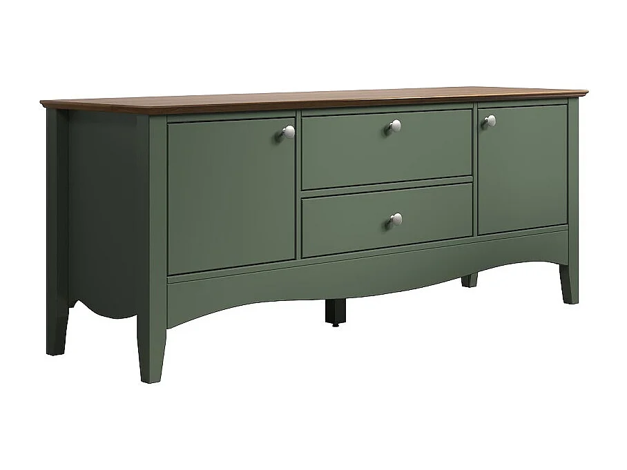 TV-meubel 3 deuren 1 lade groen en licht hout Elisa