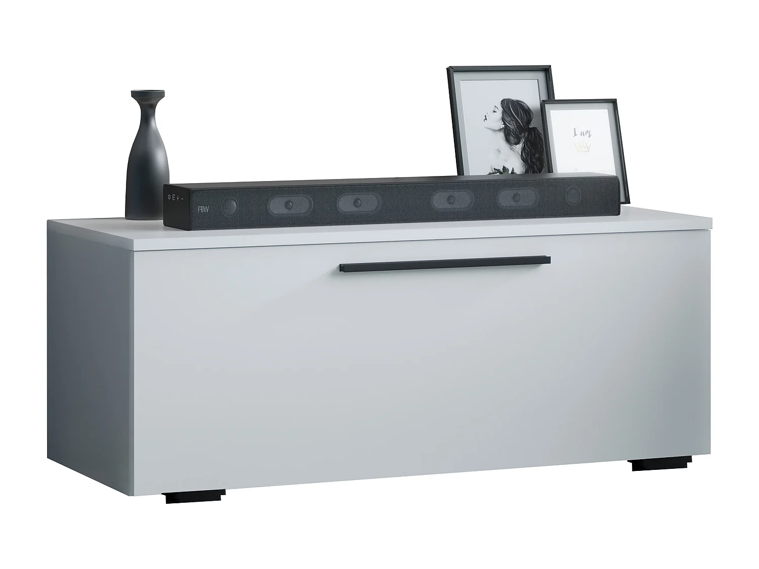 TV Furniture Arila White H. 39 x W. 95 x D. 40 cm