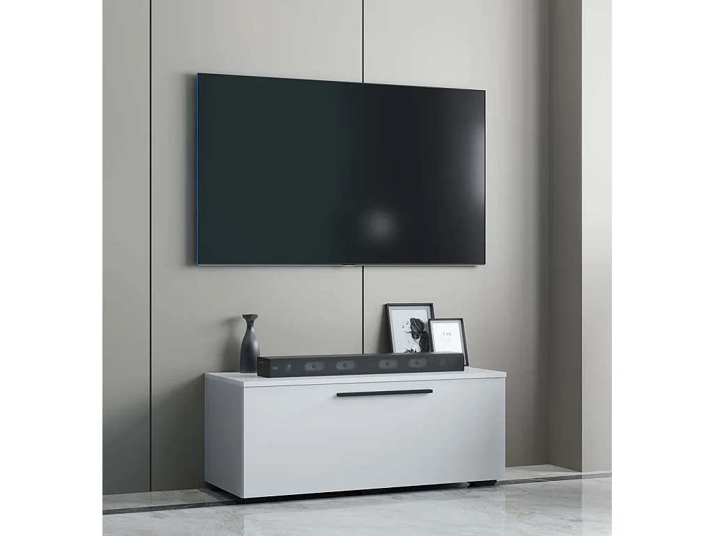 TV Furniture Arila White H. 39 x W. 95 x D. 40 cm