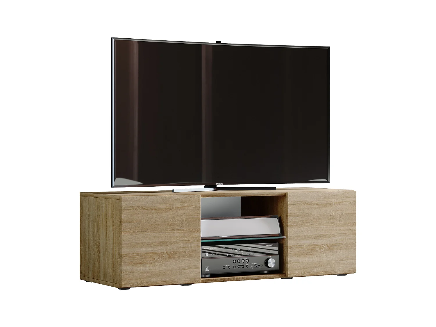 Drewno TV Lowboard Szafka TV Lowina