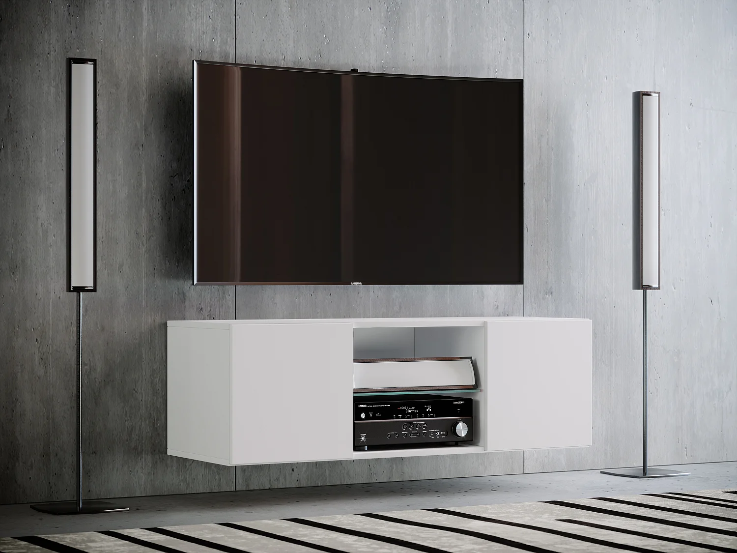 Hout TV Muur Lowboard Fernseh Jusa 115