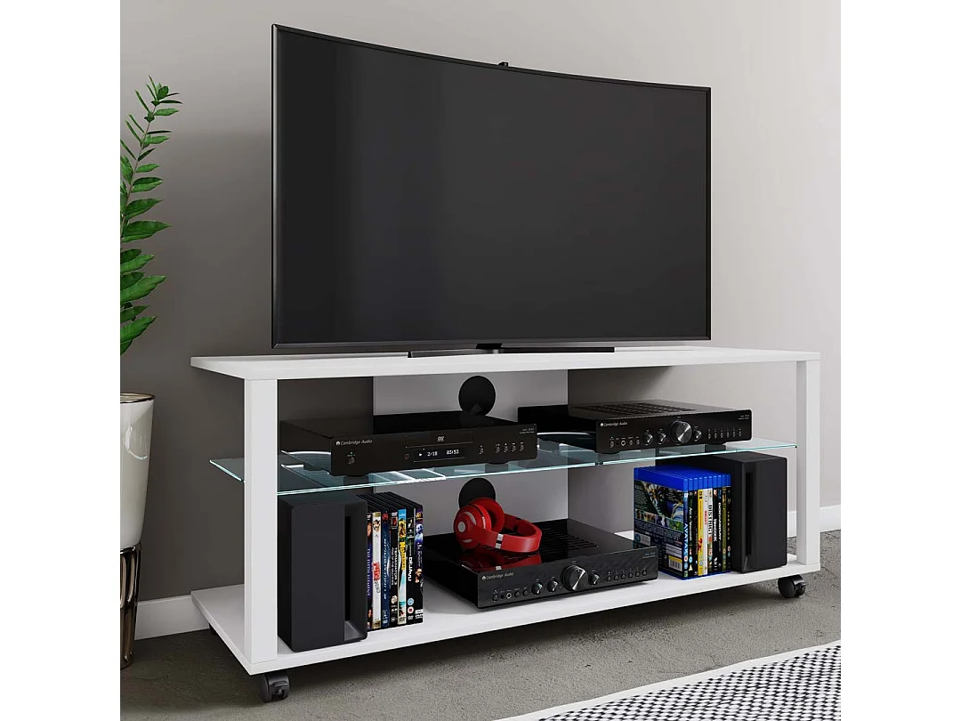 Console TV ribassata Folas XL con rotelle