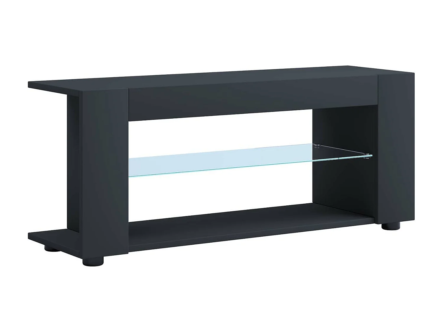 PlexaloXL table TV 2 tablettes anthracite.