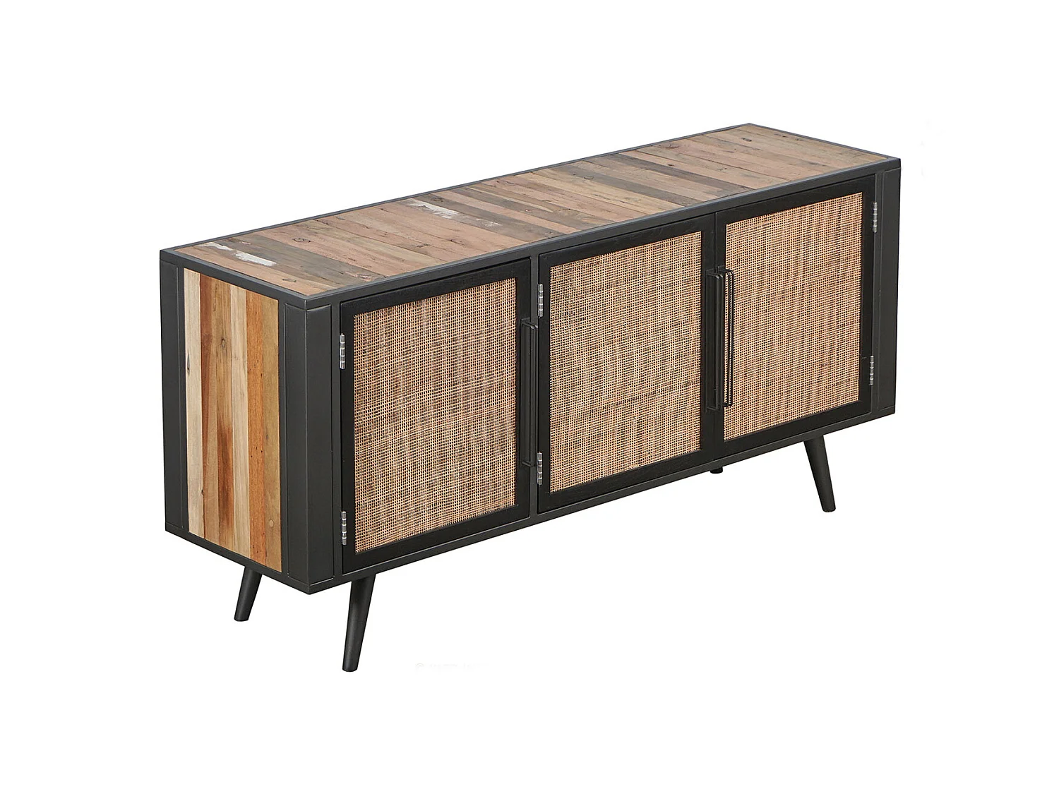 NordicRattan Meuble TV avec 3 portes, naturel.