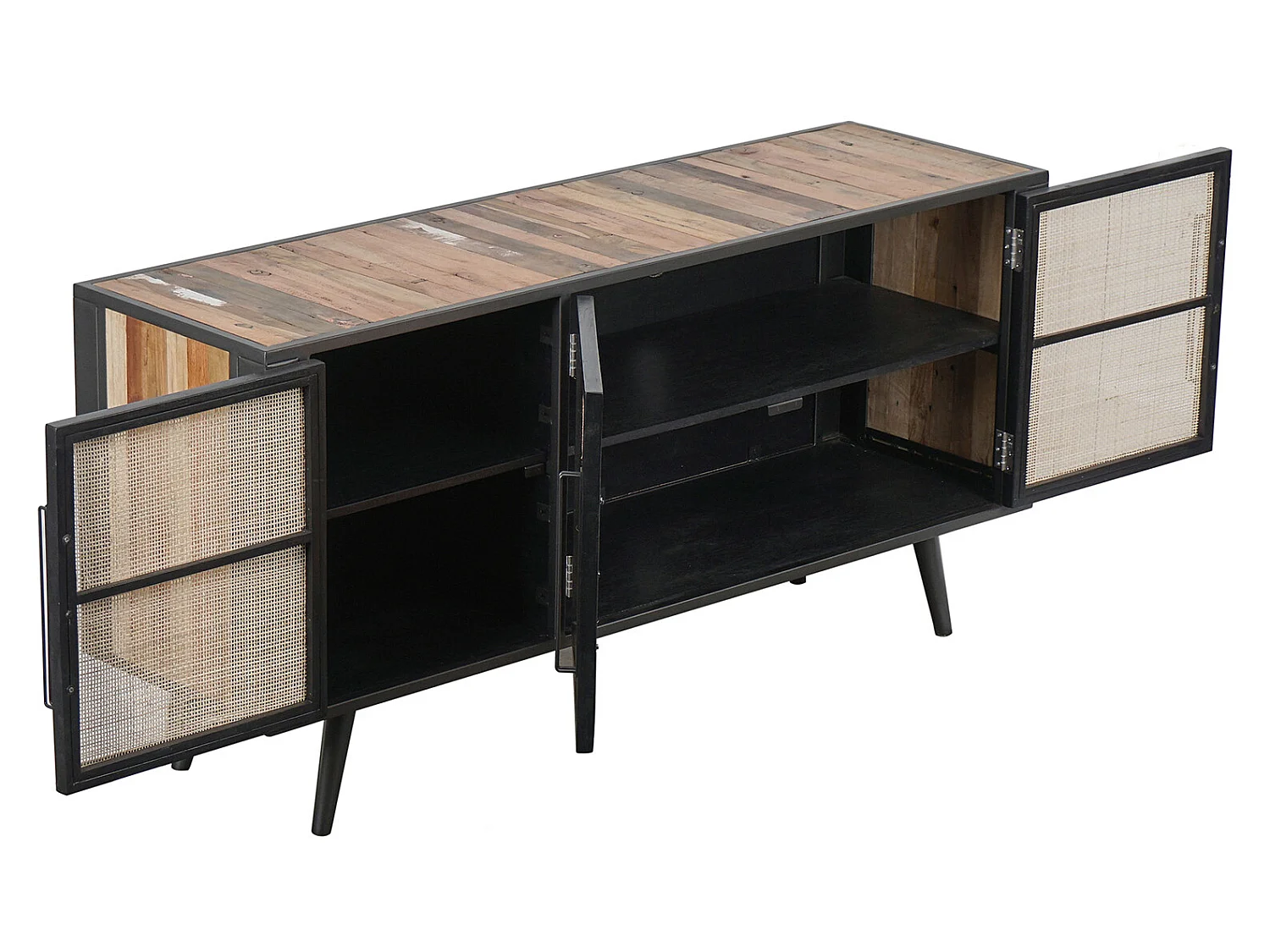 NordicRattan TV-meubel met 3 deuren, naturel.