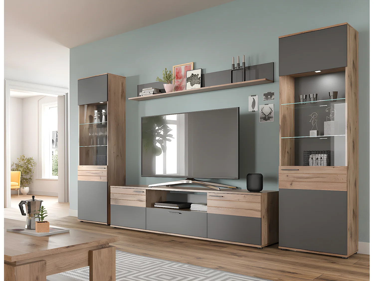 Mason TV-meubel 2 deuren eik decor.