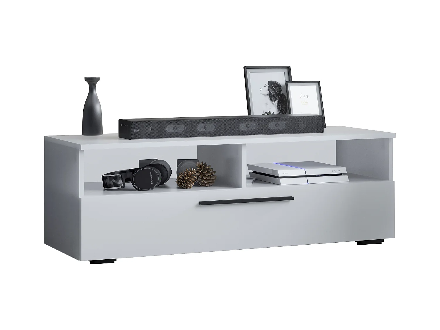 Holz TV Lowboard Möbel Fernsehschrank Arila XL