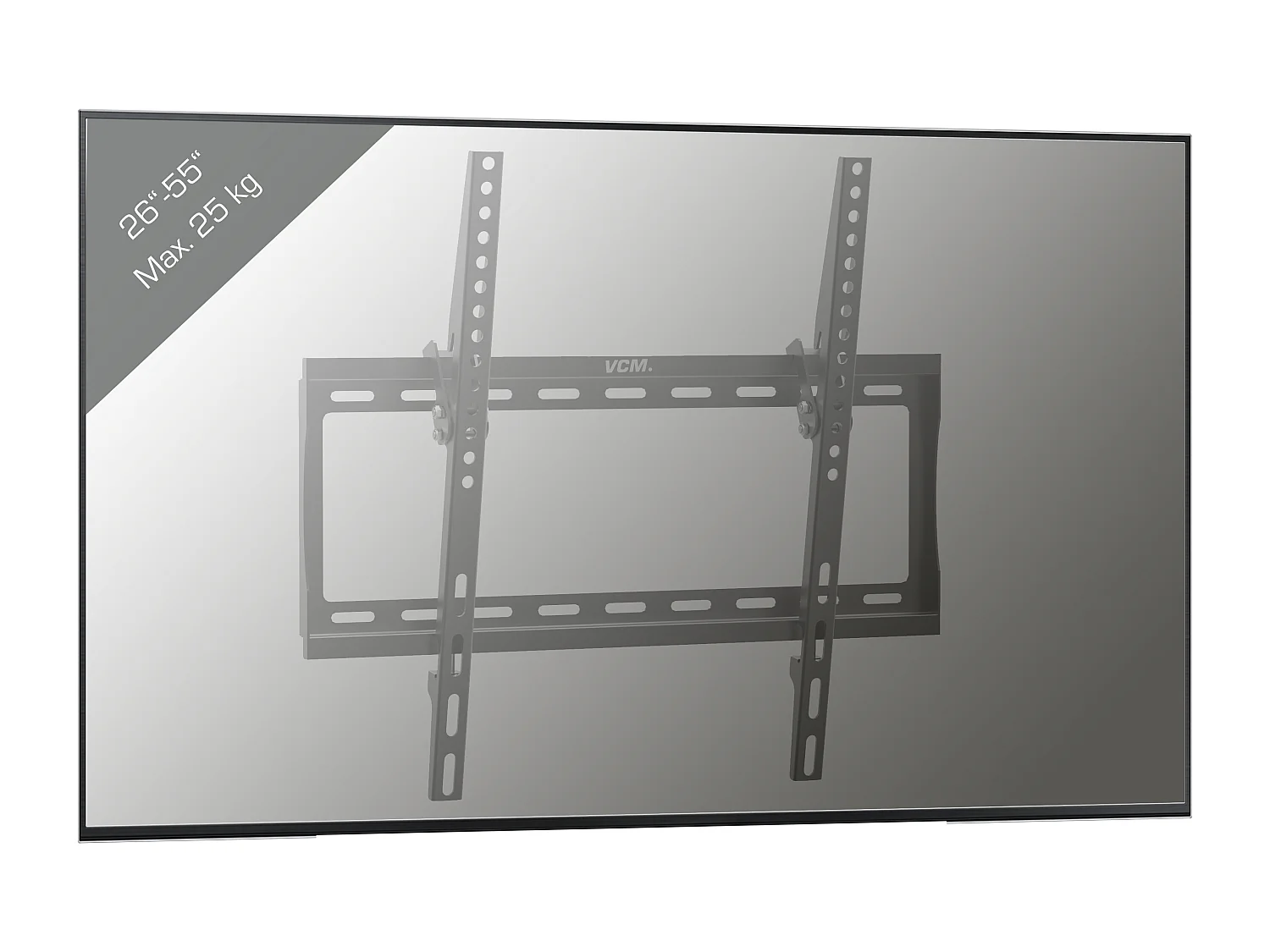 TV wall mount B-FN Black H. 42 x W. 45 x D. 3 cm
