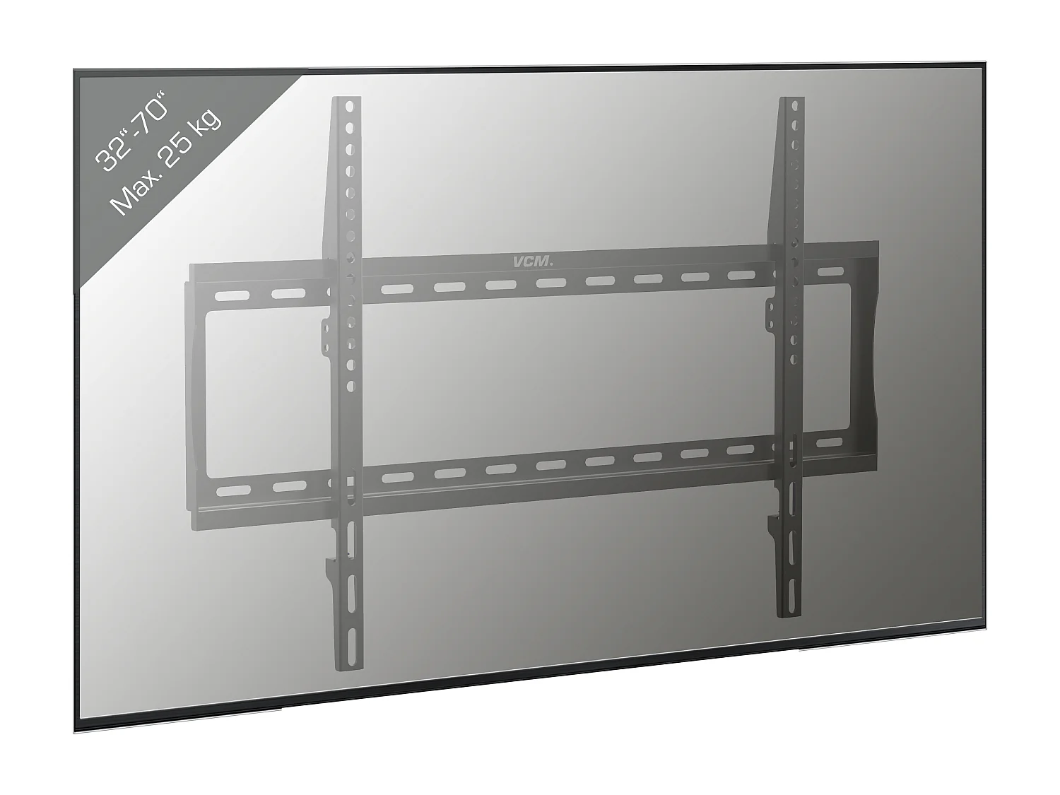 B-FX 600 Fixation murale TV, noir.