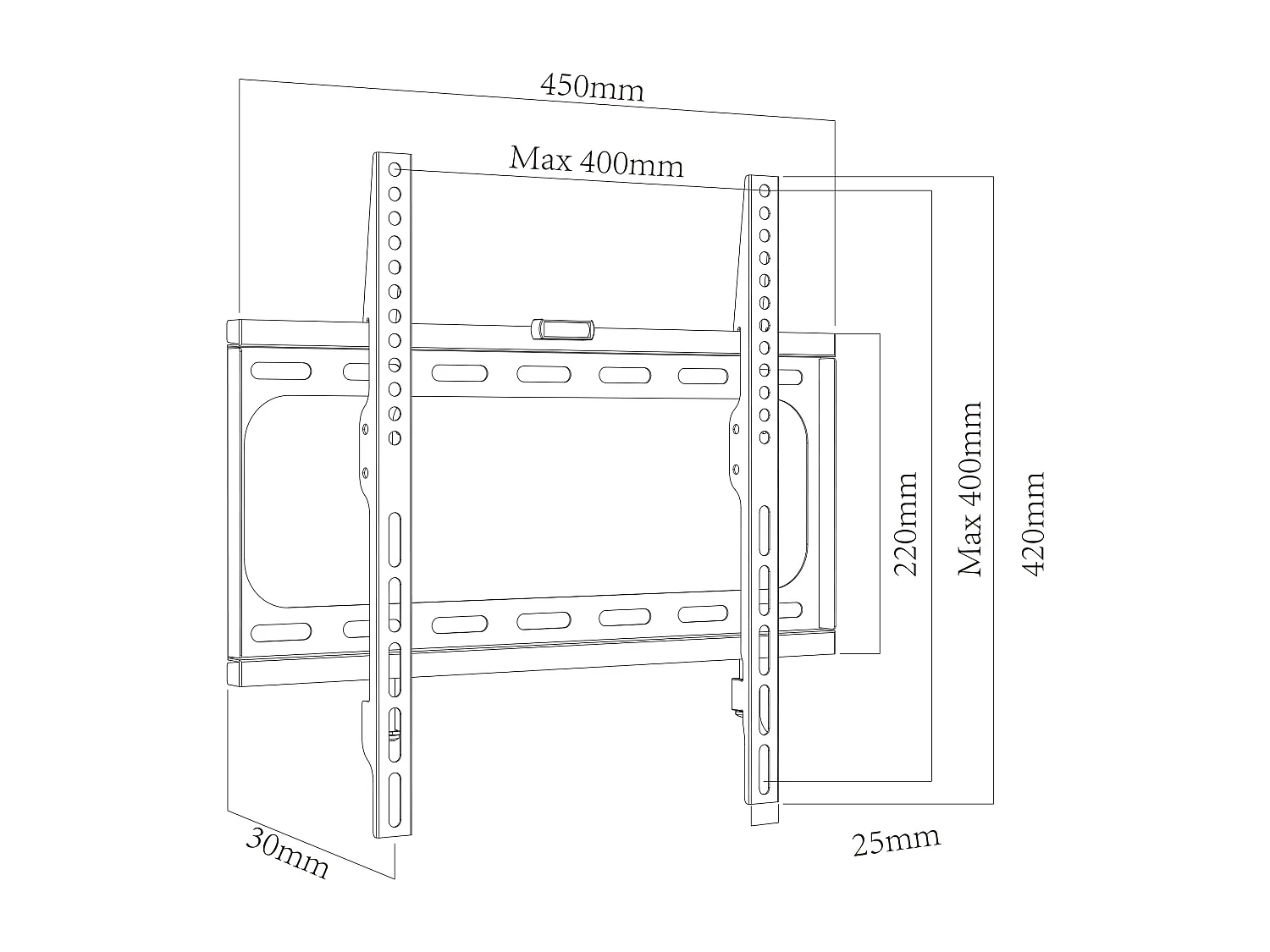 Uchwyt ścienny TV VESA B-FX400