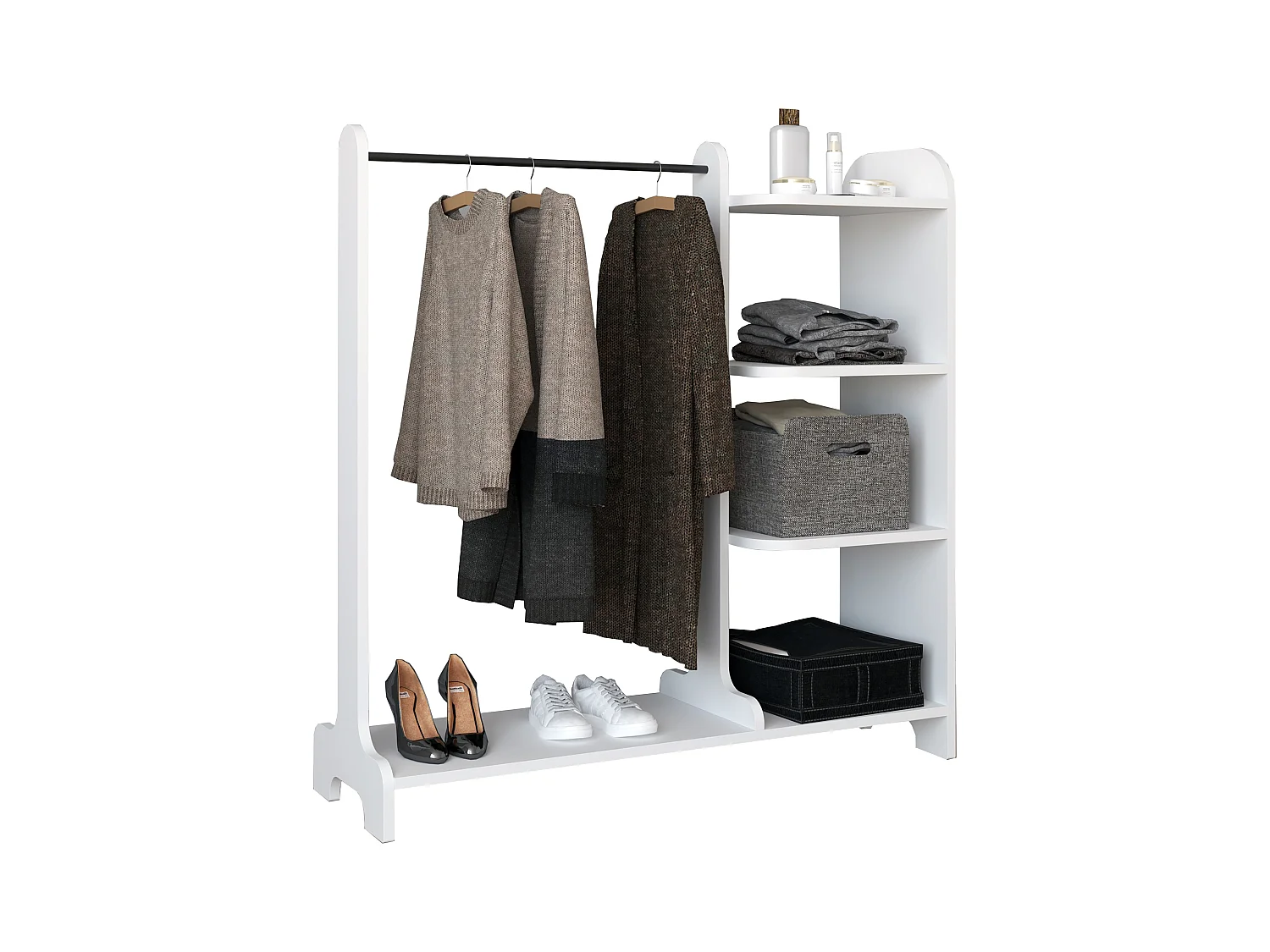 Wardrobe Lempu H White W. 106 x H. 110 x D. 35 cm