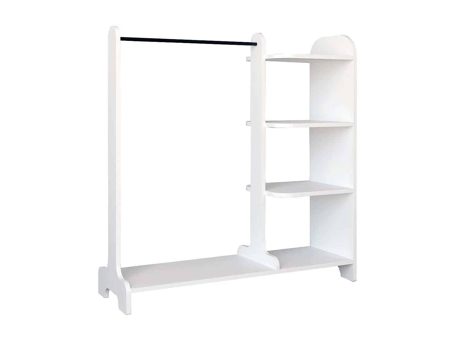 Guarda-roupa de madeira VCM | closet aberto |walk-in | roupeiro | dimensões aprox. L. 106 x A. 110 x P. 35 cm - Lempu A. 110 cm (Branco)