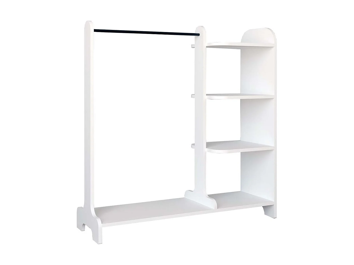 Guarda-roupa de madeira VCM | closet aberto |walk-in | roupeiro | dimensões aprox. L. 106 x A. 110 x P. 35 cm - Lempu A. 110 cm (Branco)