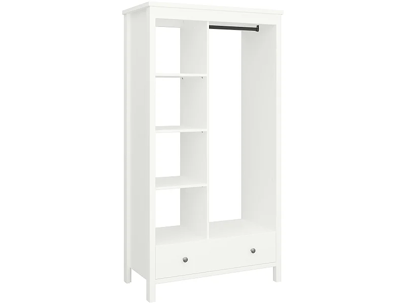 Trone kledingkast 1 lade, wit gelakt.