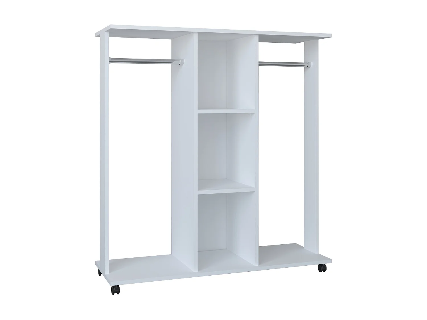 Wardrobe Ralosa White H. 124 x W. 116 x D. 40 cm