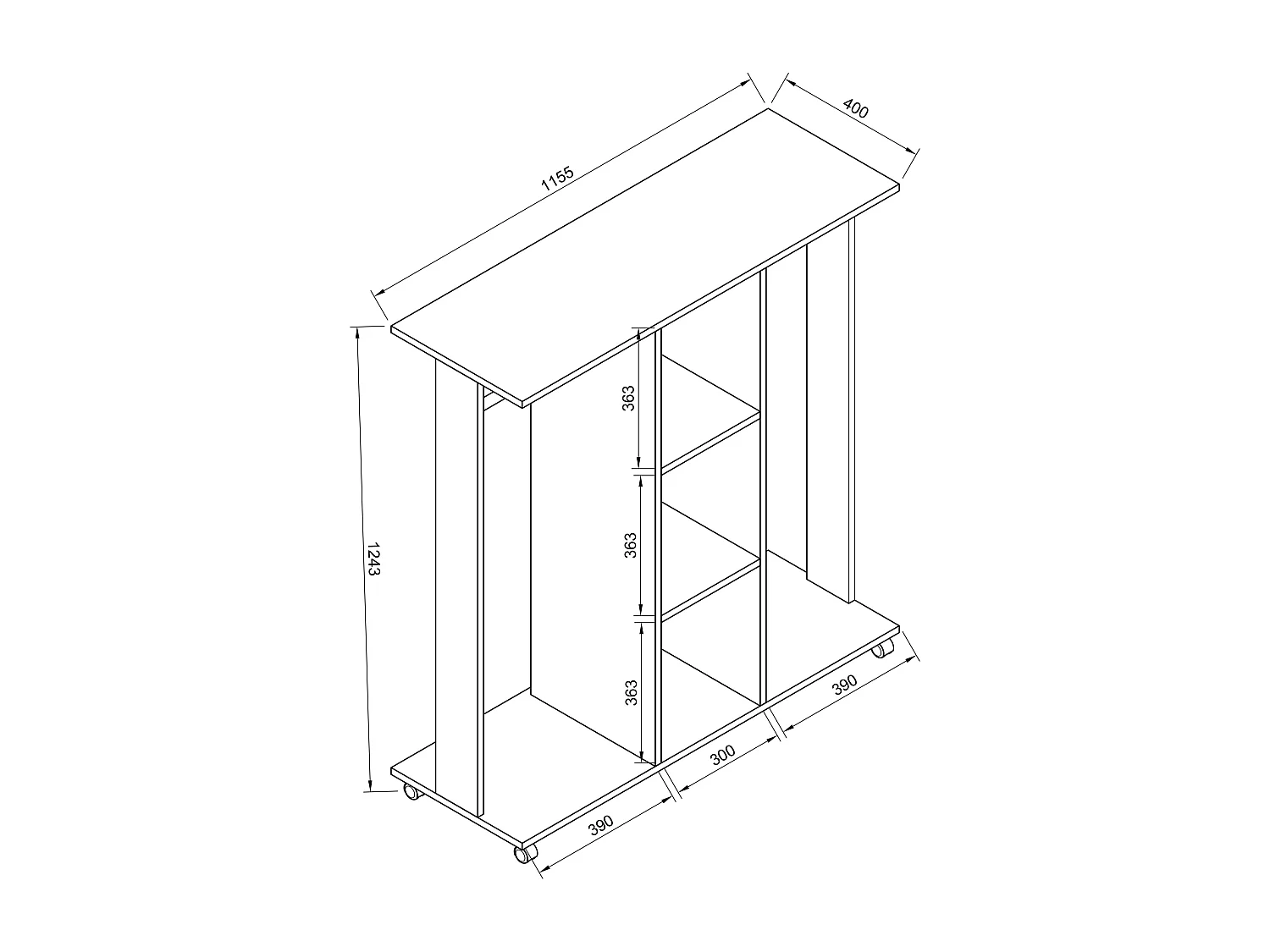 Offener begehbarer Kleiderschrank Regal Ralosa