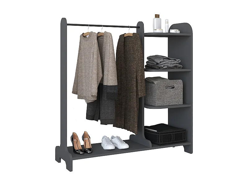 Wardrobe Lempu H Anthracite W. 106 x H. 110 x D. 35 cm