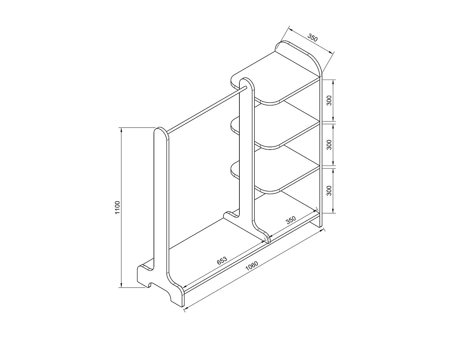 Wardrobe Lempu H Anthracite W. 106 x H. 110 x D. 35 cm