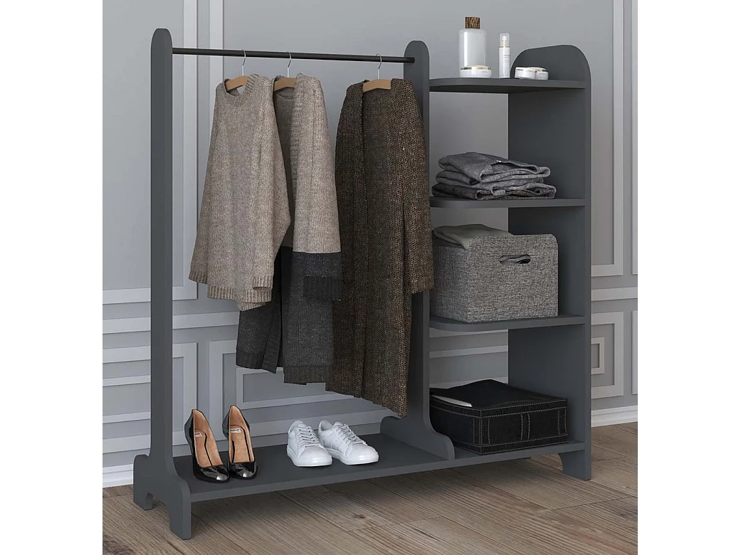 Wardrobe Lempu H Anthracite W. 106 x H. 110 x D. 35 cm