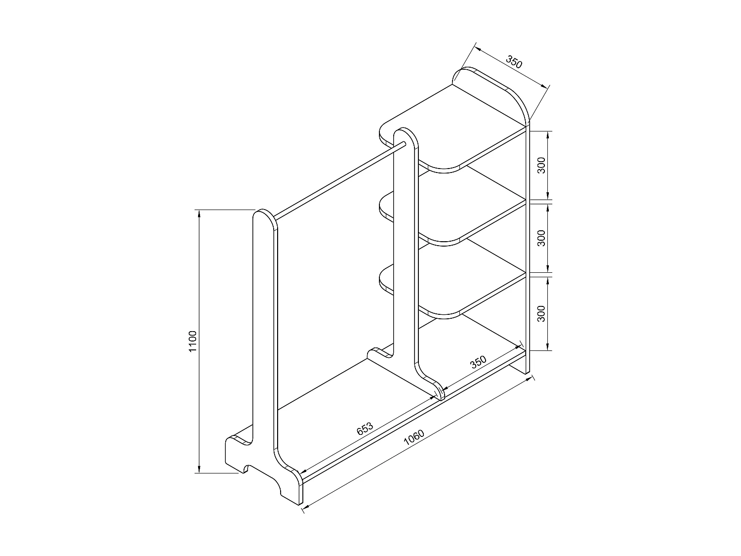 Wardrobe Lempu H Anthracite W. 106 x H. 110 x D. 35 cm
