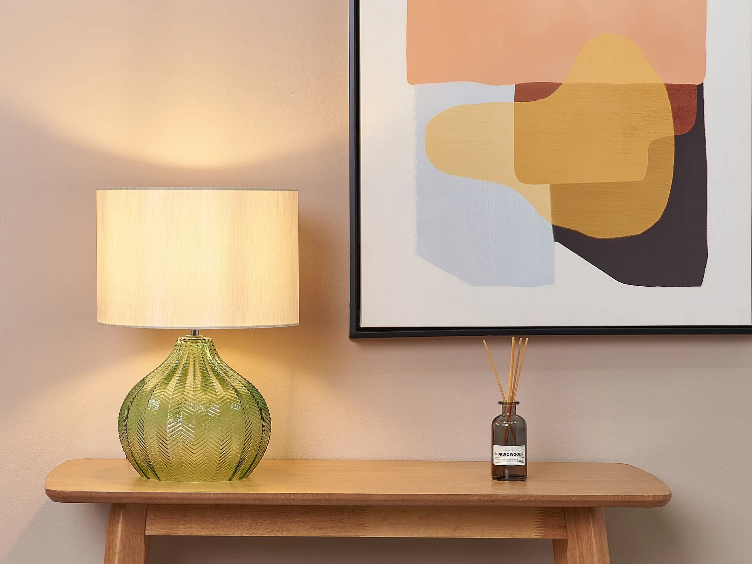 Lampada da tavolo vetro verde KEILA