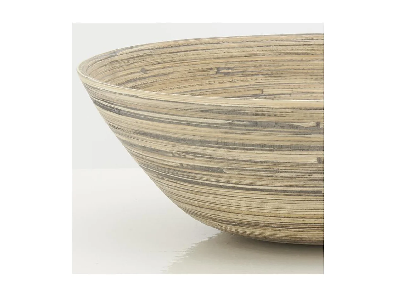 Saladier en bambou naturel et noir