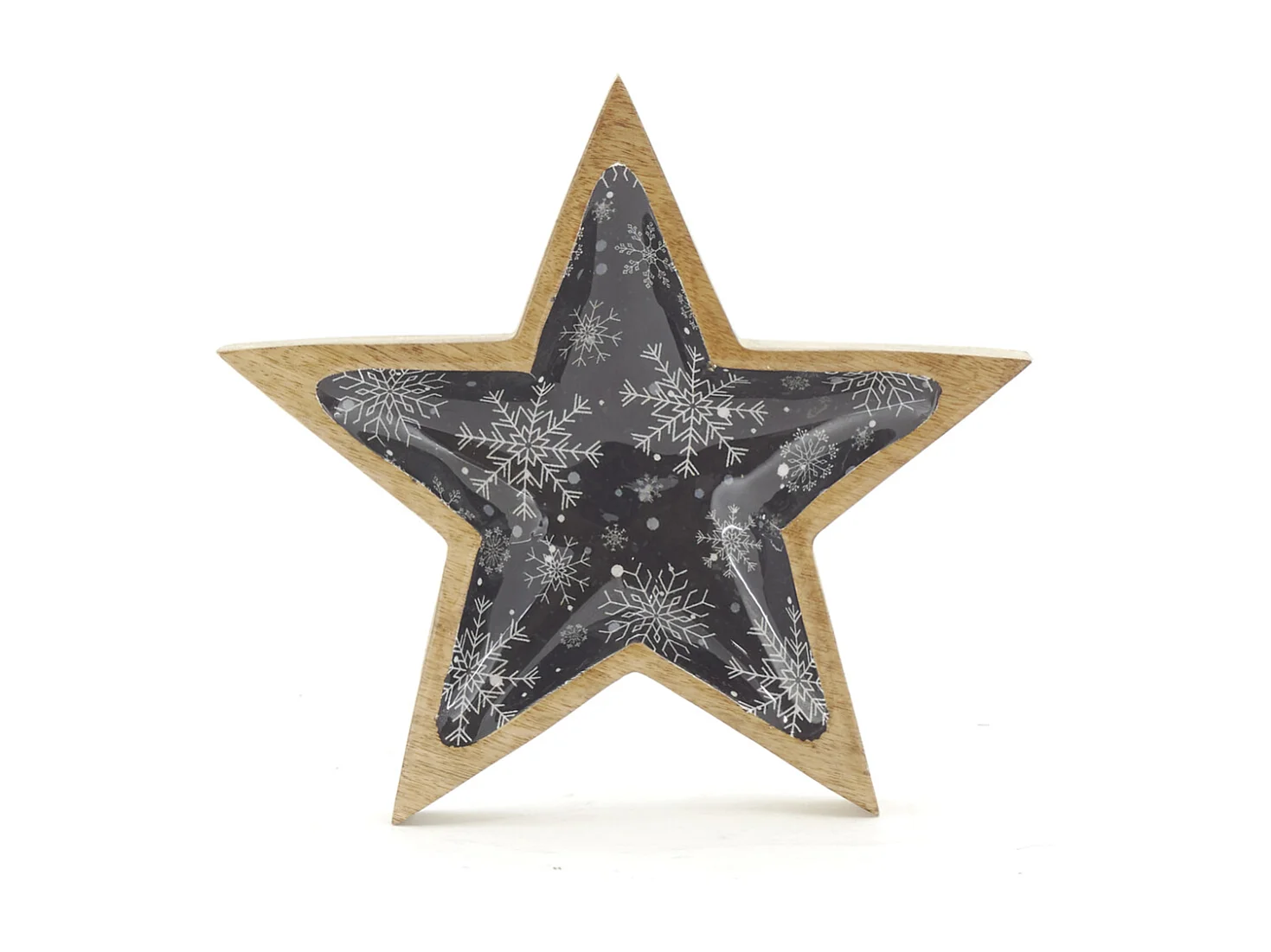 Corbeille en manguier Flocon Étoile noire