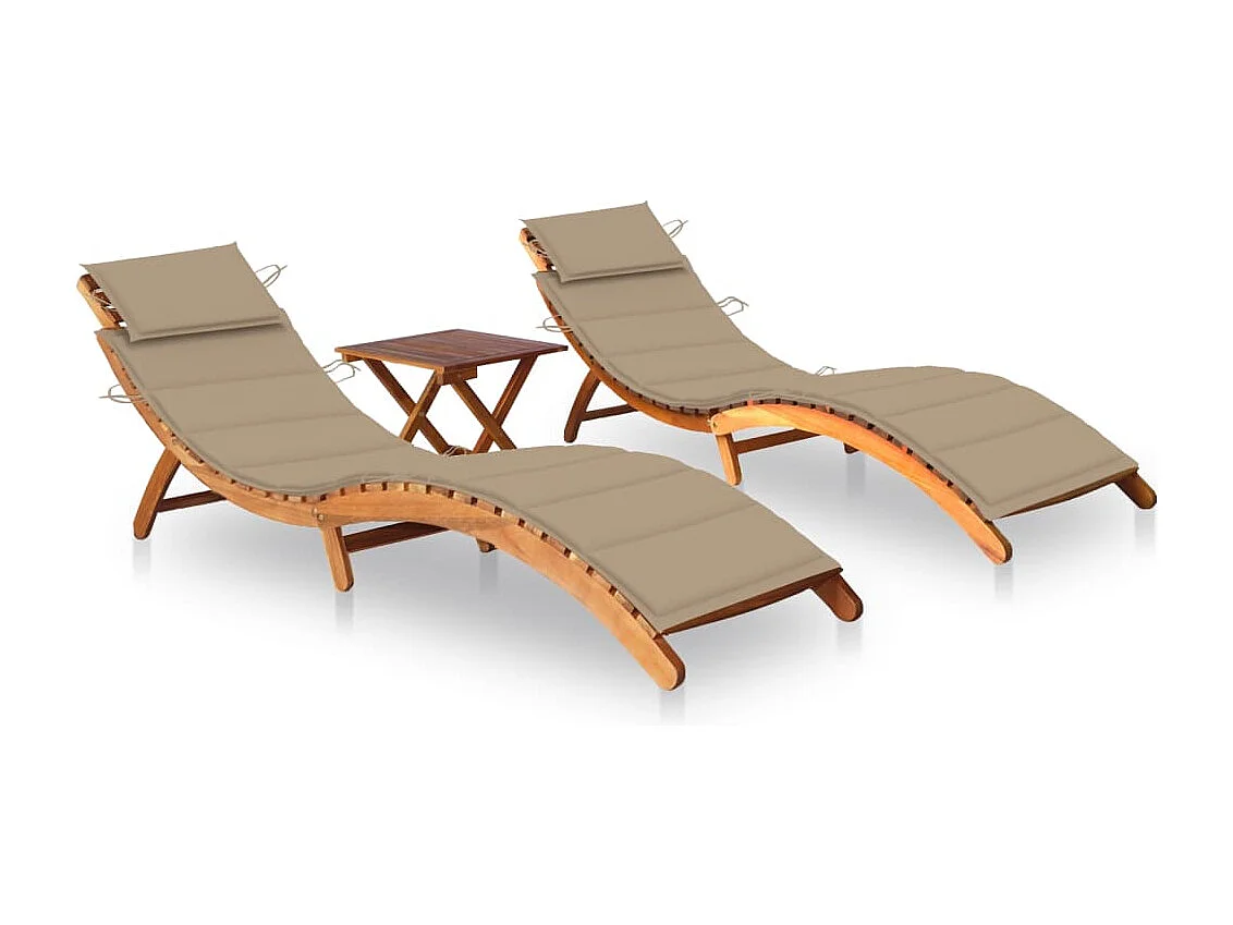 Lot de 2 transats 184 x 55 x 64 cm 02_0012122