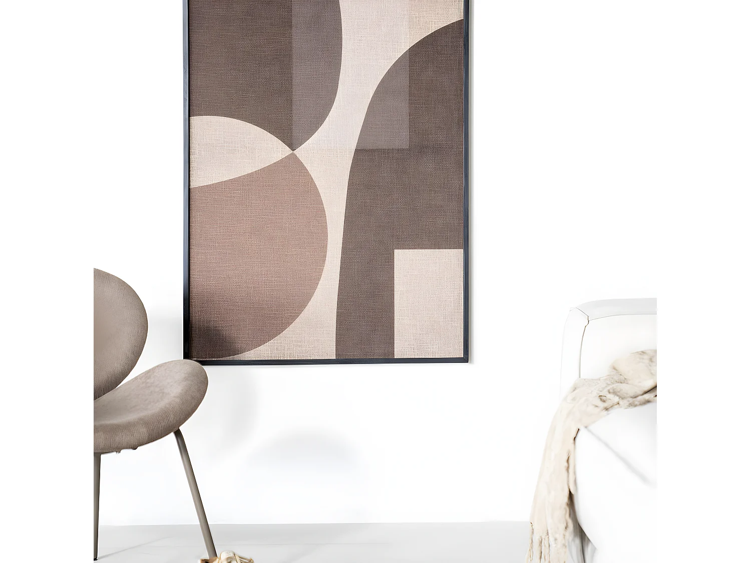 ATO - Tableau motifs géométriques marrons