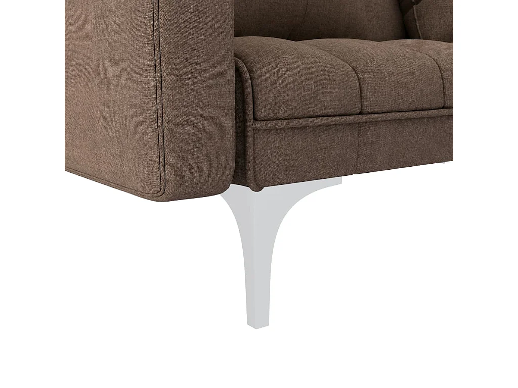 Sofá-cama tecido castanho