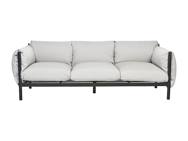Sofa ogrodowa dla 3 osób ESPERIA Metal Szary