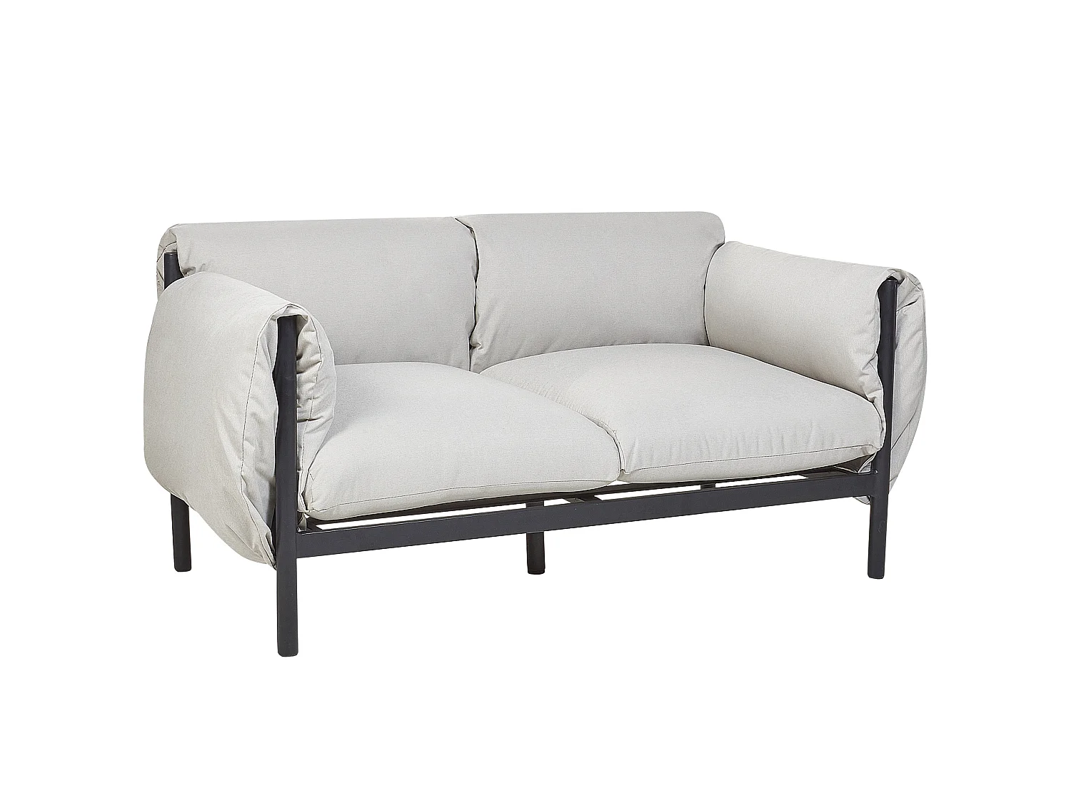 Gartensofa 2-Sitzer ESPERIA Metall Grau
