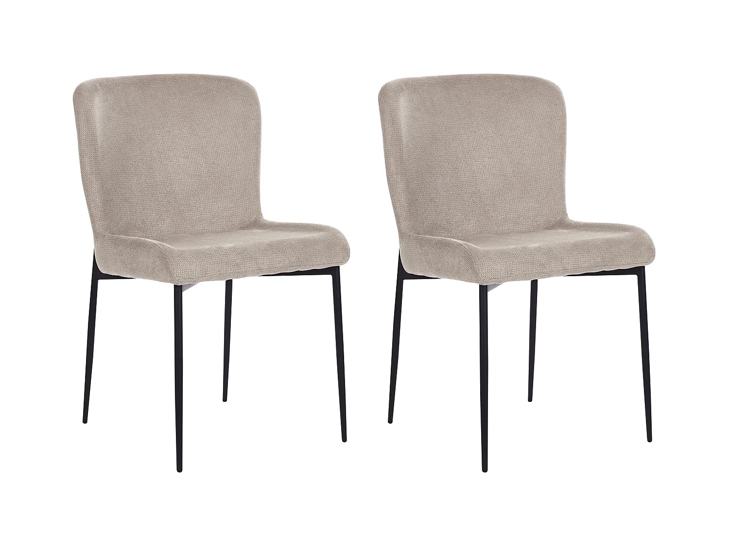 Lot de 2 chaises de salle à manger ADA Taupe