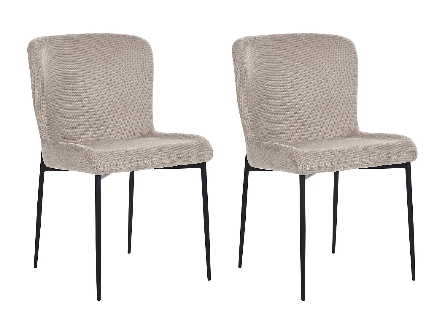 Lot de 2 chaises de salle à manger ADA Taupe
