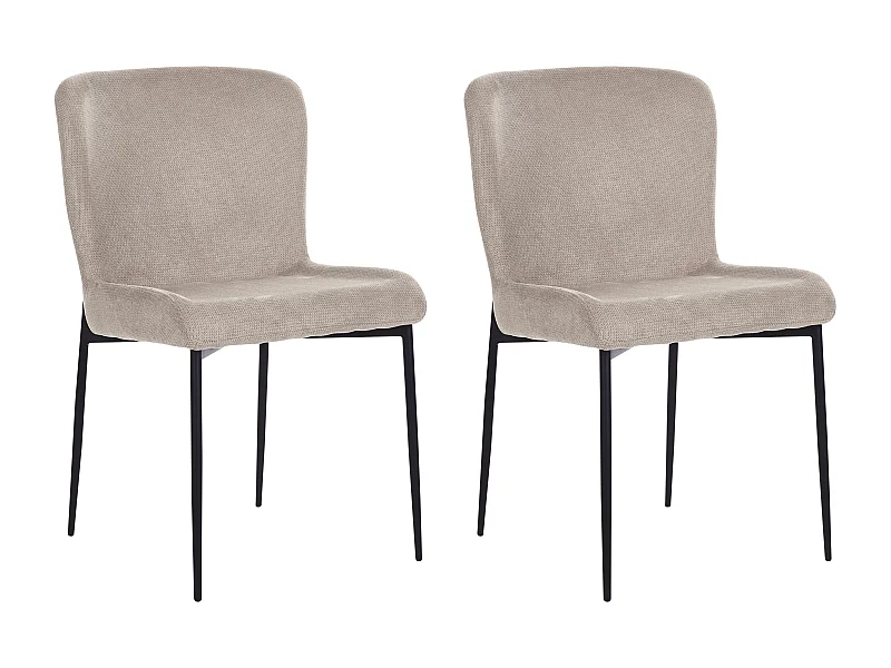 Lot de 2 chaises de salle à manger ADA Taupe