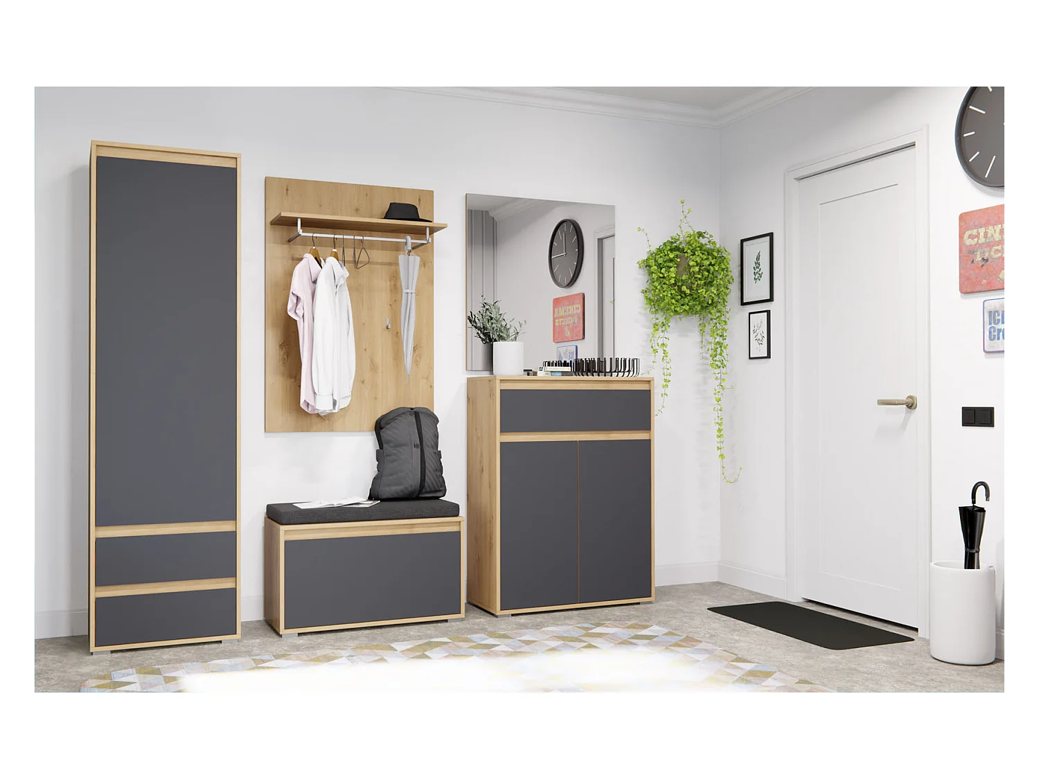 Torino miroir chêne décor.