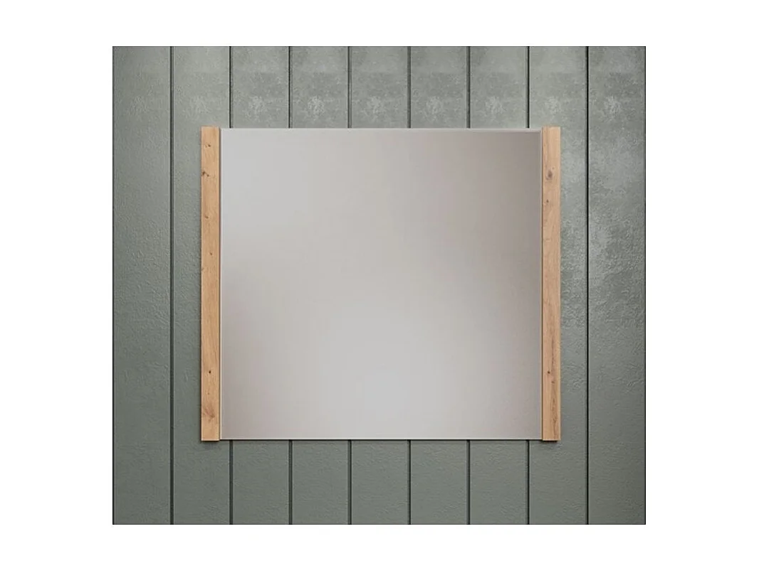 Miroir avec bords en bois MDF clair Maria